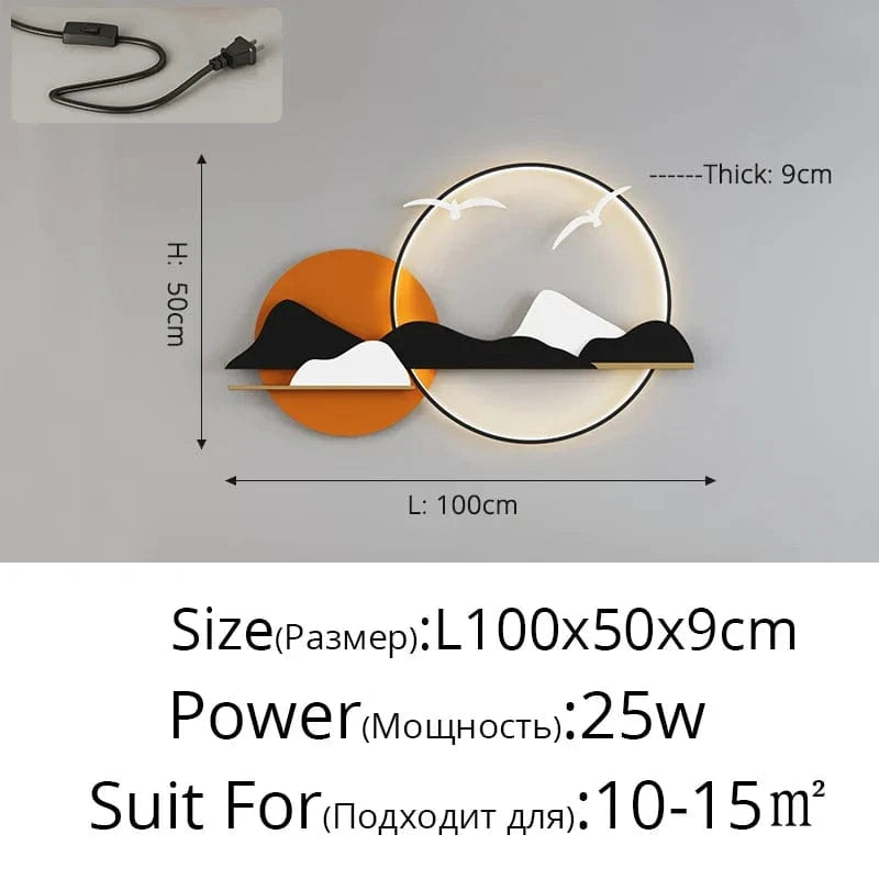Applique murale moderne et épurée | Marco Lucetti Orange1M avec prise / 3 couleurs sans télécommande