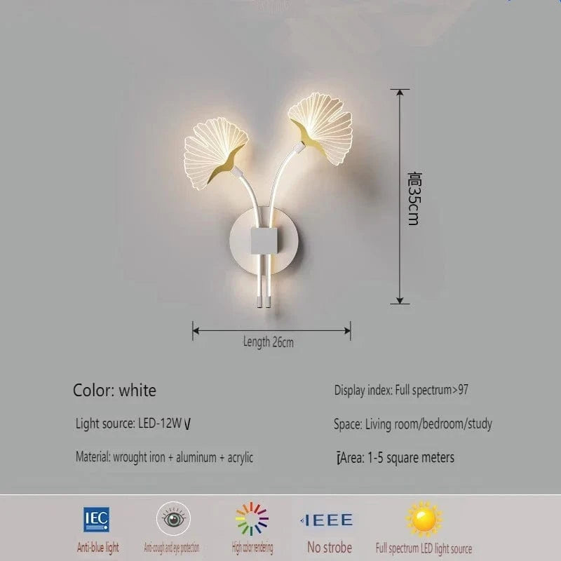 Applique murale moderne et luxueuse, design nordique unique | Marco Lucetti B / Blanc chaud (2700-3500K)