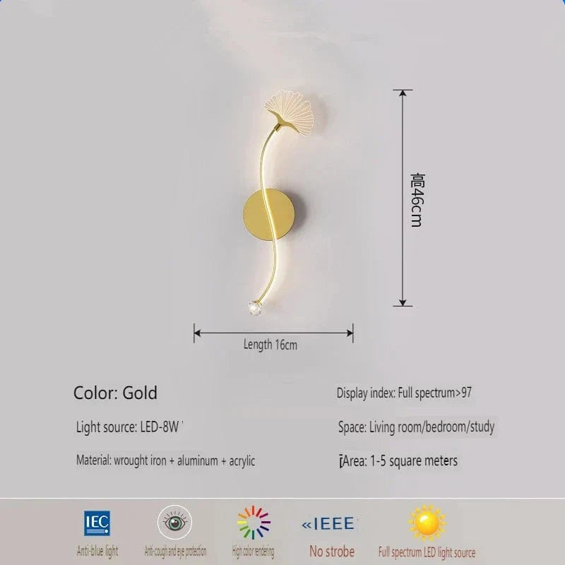 Applique murale moderne et luxueuse, design nordique unique | Marco Lucetti D / Blanc chaud (2700-3500K)