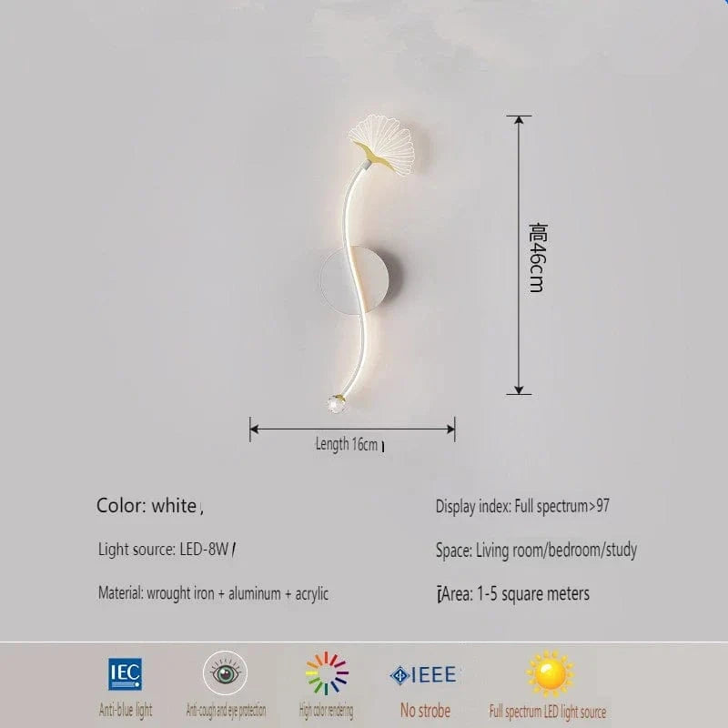 Applique murale moderne et luxueuse, design nordique unique | Marco Lucetti E / Blanc naturel (3 500-5 500 K).