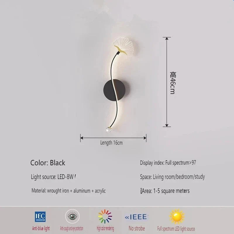 Applique murale moderne et luxueuse, design nordique unique | Marco Lucetti F / Blanc chaud (2700-3500K)