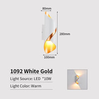 Applique murale moderne haut de gamme pour éclairer votre espace extérieur ou intérieur en blanc, noir et or | Marco Lucetti 10W - Or Blanc