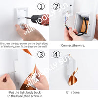 Applique murale moderne haut de gamme pour éclairer votre espace extérieur ou intérieur en blanc, noir et or | Marco Lucetti