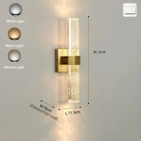 Applique Murale Moderne Haut et Bas pour la Maison | Marco Lucetti Applique en cristal / 3 Température de couleur