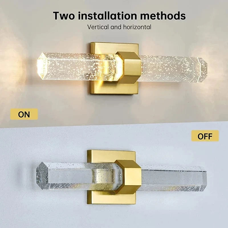 Applique Murale Moderne Haut et Bas pour la Maison | Marco Lucetti Applique en cristal / 3 Température de couleur