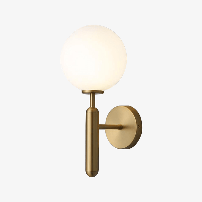 Applique Murale LED Moderna avec Boule en Verre - Sconce Cylindrique