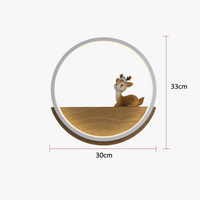 Applique murale LED moderne avec motif de cerf nordique