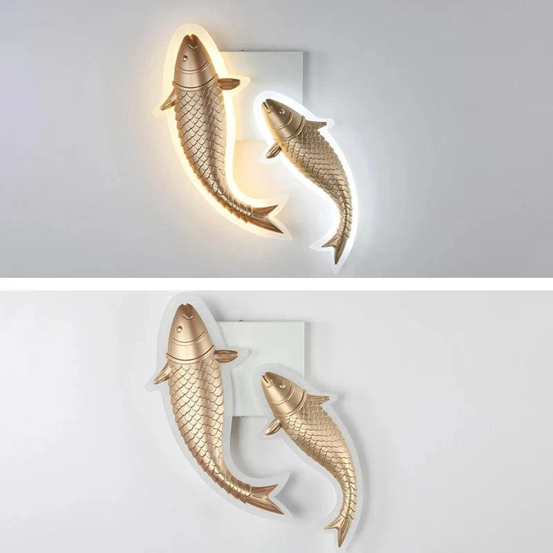 Applique murale moderne LED en acrylique, Poisson Décoratif | Marco Lucetti