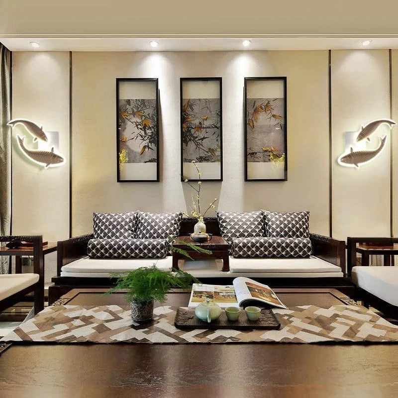 Applique murale moderne LED en acrylique, Poisson Décoratif | Marco Lucetti