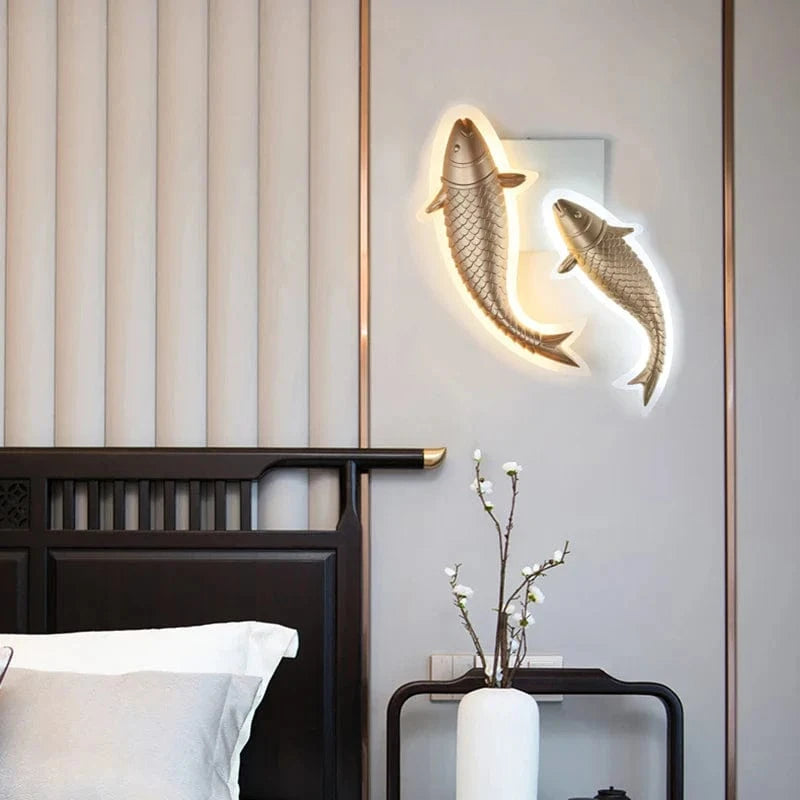 Applique murale moderne LED en acrylique, Poisson Décoratif | Marco Lucetti