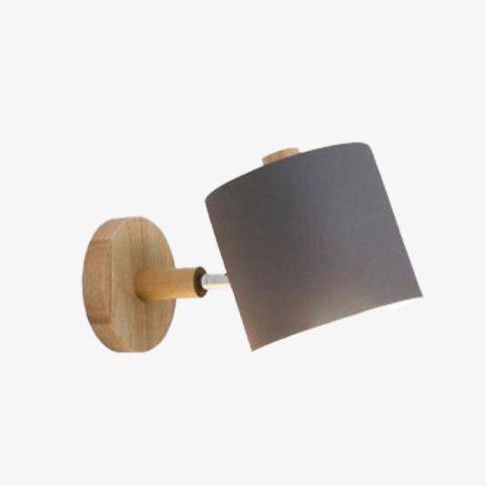 Applique murale LED en bois Nordic : Design moderne avec abat-jour coloré