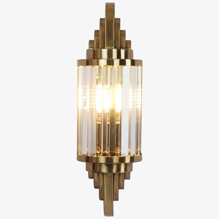 Applique murale LED moderne en verre et métal doré - Raizel