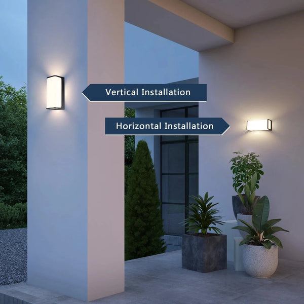 Applique murale moderne LED étanche pour extérieur - Éclairage extérieur de porche et de balcon | Marco Lucetti A blanc chaud