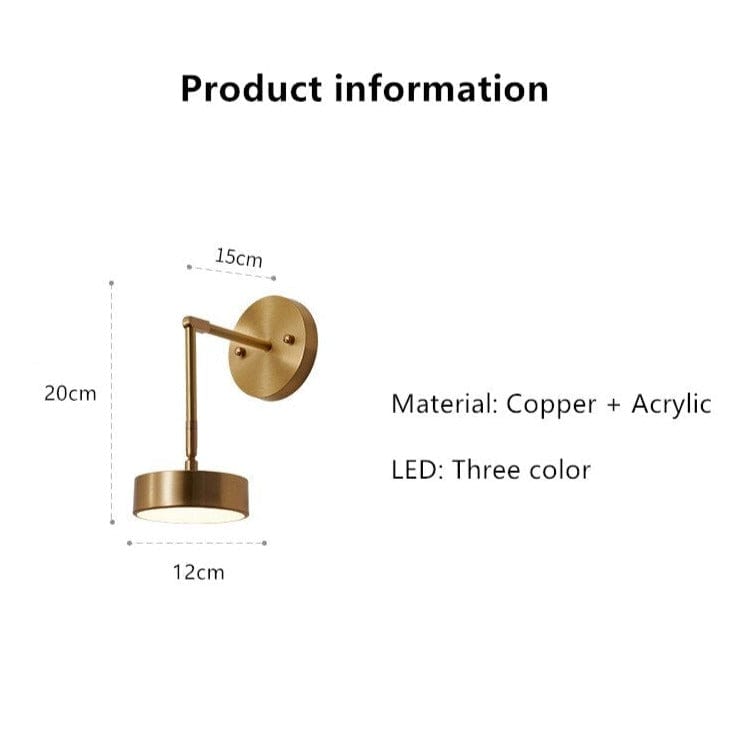 Applique murale moderne LED Margot Gold | Marco Lucetti