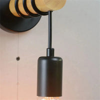 Applique Murale Moderne Minimaliste Loft Nordique en Bois & Fer | Marco Lucetti