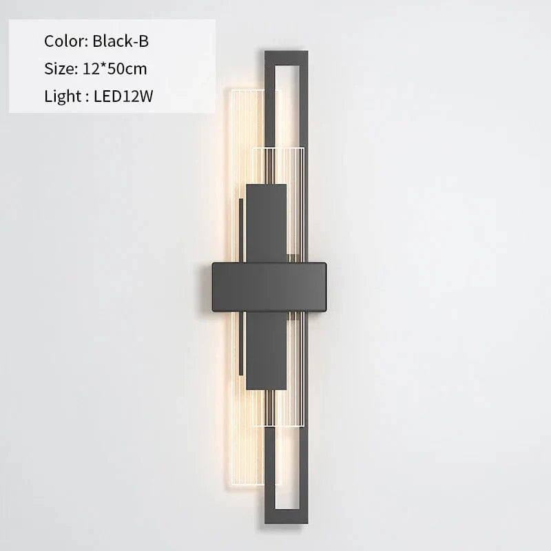 Applique Murale Moderne Minimaliste Nordique JMZM - Design Épuré | Marco Lucetti Noir-B / Lumière chaude