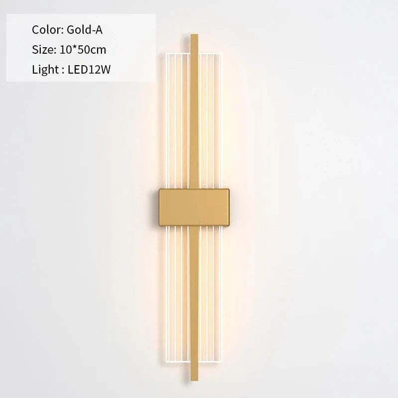 Applique Murale Moderne Minimaliste Nordique JMZM - Design Épuré | Marco Lucetti Or-A / Lumière chaude