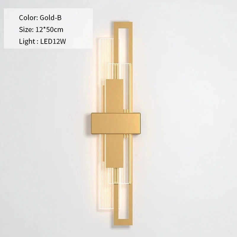 Applique Murale Moderne Minimaliste Nordique JMZM - Design Épuré | Marco Lucetti Or-B / Lumière chaude