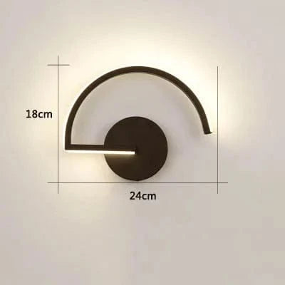 Applique murale moderne pour chambre à coucher | Marco Lucetti W150 Noir / Blanc chaud (2700-3500K)