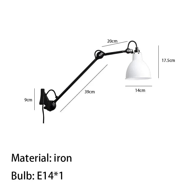 Applique Murale Moderne pour Lecture avec Prise en Métal - Style Élégant | Marco Lucetti M-Blanc / Pas de prise / Lumière chaude