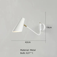 Applique Murale Moderne Rotative à Bras Long en Métal Premium | Marco Lucetti B-Blanc / Lumière blanche 5000K