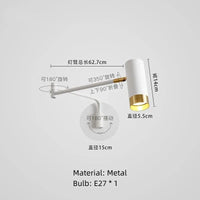 Applique Murale Moderne Rotative à Bras Long en Métal Premium | Marco Lucetti G-Blanc / Lumière blanche 5000K