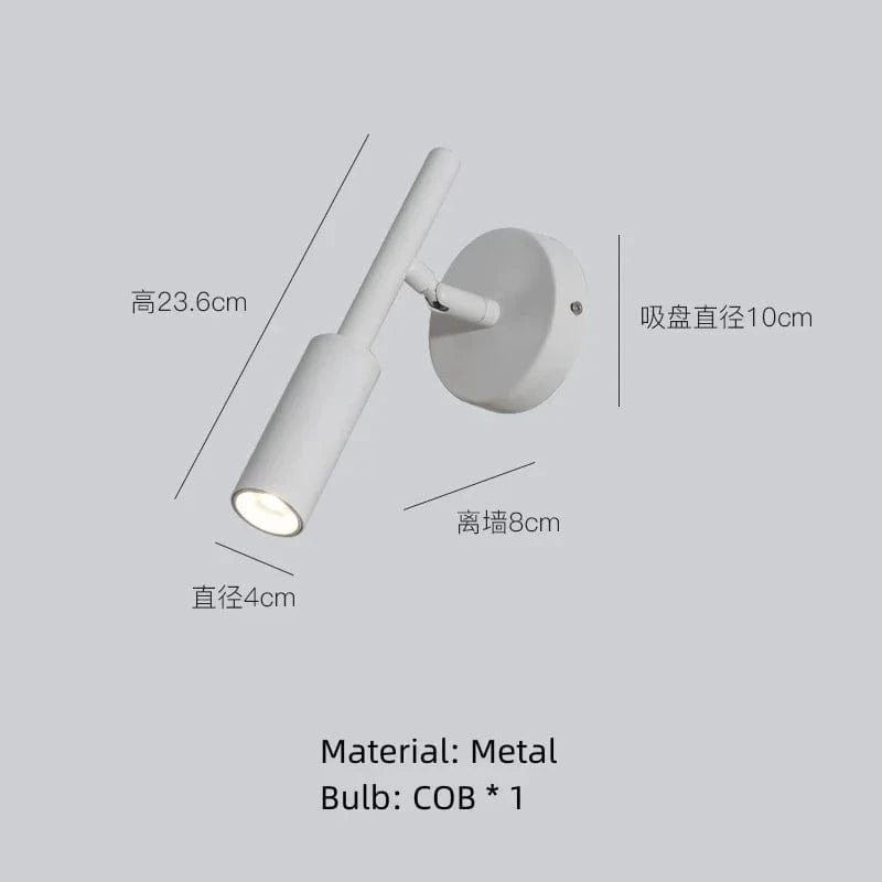 Applique Murale Moderne Rotative à Bras Long en Métal Premium | Marco Lucetti Je-Blanc / Lumière blanche 5000K