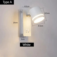 Applique Murale Moderne Rotative LED avec Interrupteur - Lumin'Rotatif | Marco Lucetti A type Blanc / CHINE / Lumière trichromatique | 9-12W
