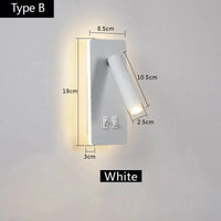 Applique Murale Moderne Rotative LED avec Interrupteur - Lumin'Rotatif | Marco Lucetti Type B Blanc / CHINE / Lumière trichromatique | 9-12W