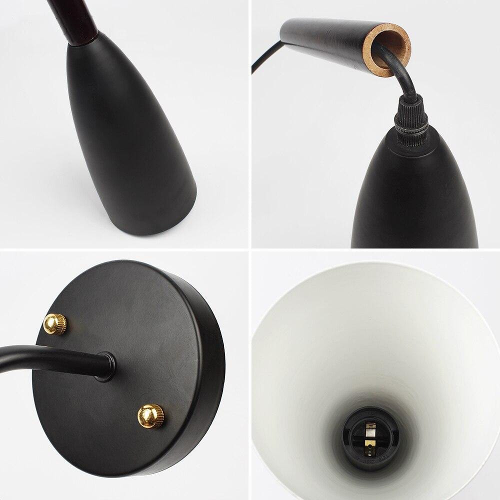 Applique murale moderne Sophira - Abat-jour conique noir | Marco Lucetti