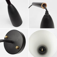 Applique murale moderne Sophira - Abat-jour conique noir | Marco Lucetti