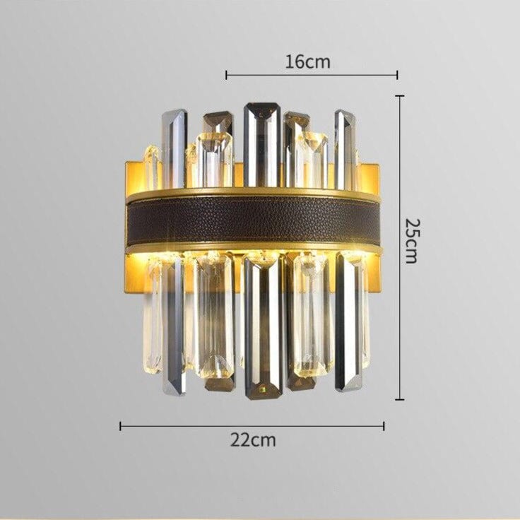 Applique murale moderne tricolore Delayla Crystal | Marco Lucetti