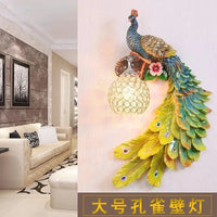 Applique Murale Moderne Vintage en Résine de Paon Dorée | Marco Lucetti