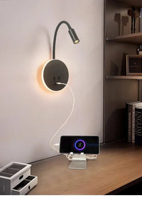 Applique Murale Multifonction Marco Lucetti™ – Lecture, Ambiance & Charge Intégrée