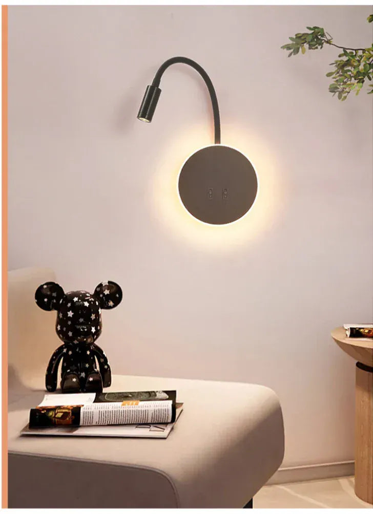 Applique Murale Multifonction Marco Lucetti™ – Lecture, Ambiance & Charge Intégrée