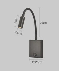 Applique Murale Multifonction Marco Lucetti™ – Lecture, Ambiance & Charge Intégrée Carré noir / Blanc chaud (2700-3500K)