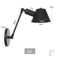 Applique murale noire vintage. | Marco Lucetti A1 / Ampoule non incluse