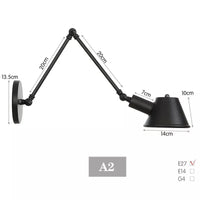 Applique murale noire vintage. | Marco Lucetti A2 / Ampoule non incluse