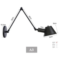 Applique murale noire vintage. | Marco Lucetti A3 / Ampoule non incluse