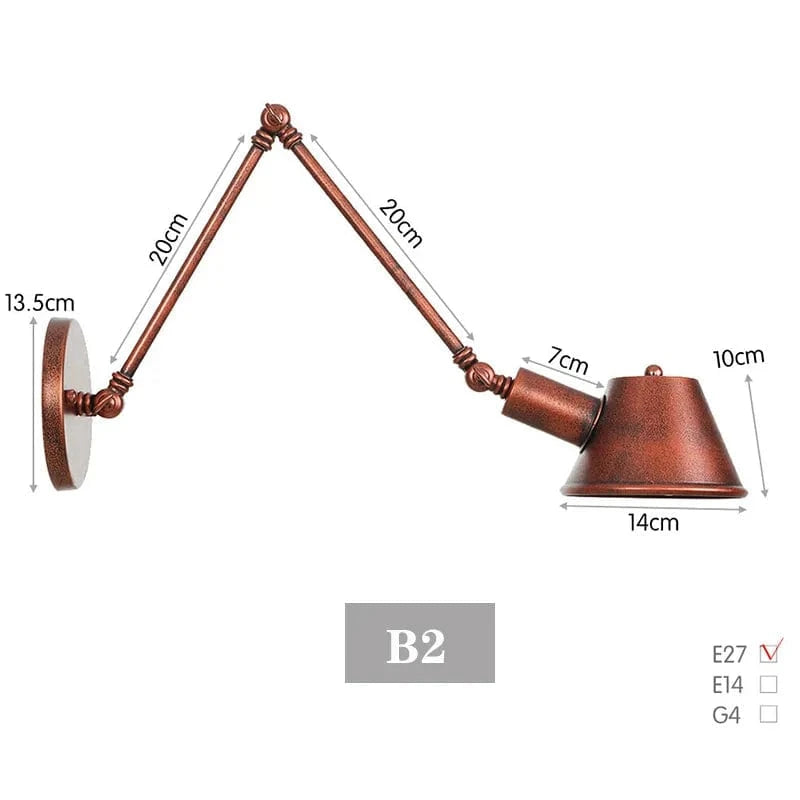 Applique murale noire vintage. | Marco Lucetti B2 / Ampoule non incluse