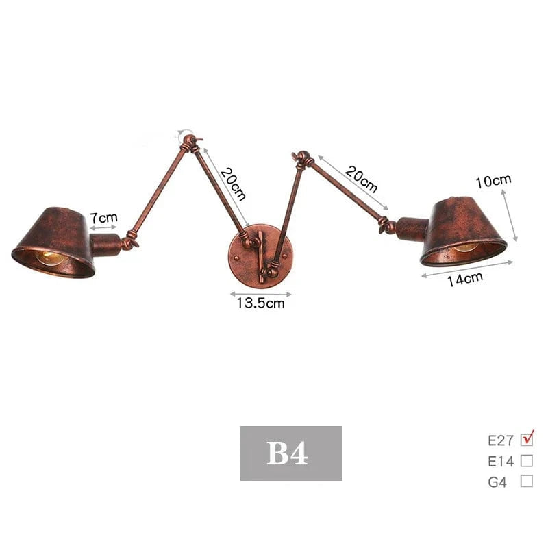 Applique murale noire vintage. | Marco Lucetti B4 / Ampoule non incluse