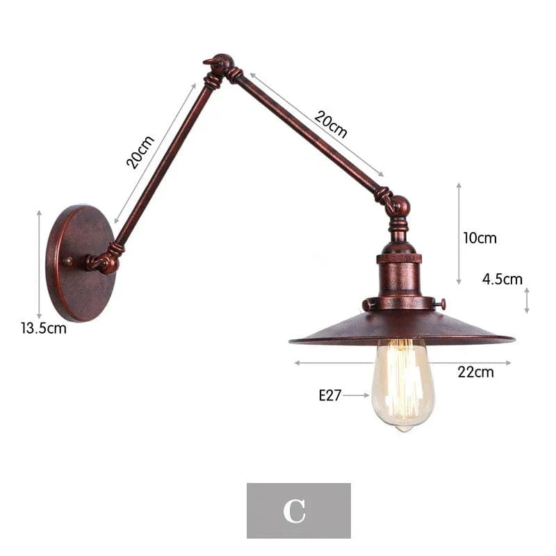 Applique murale noire vintage. | Marco Lucetti C / Ampoule non incluse