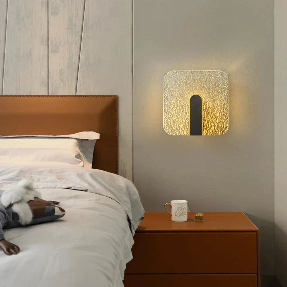 Applique murale Nordica Luxe Ronde Carrée Blanche Intérieure | Marco Lucetti Carré d&#39;Or / Blanc chaud (3000K)