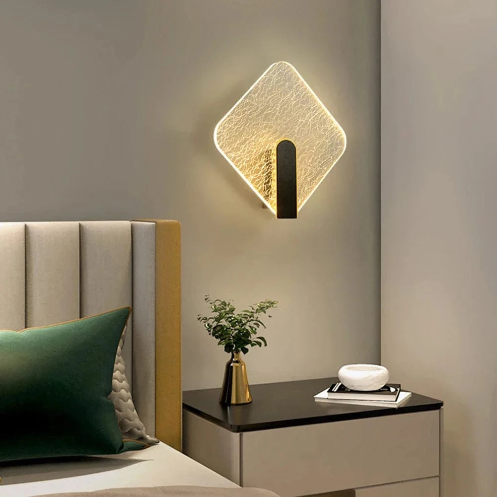 Applique murale Nordica Luxe Ronde Carrée Blanche Intérieure | Marco Lucetti Diamant blanc / Blanc chaud (3000K)