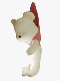 Applique murale Nordik Bear en résine crème LED - Idéal pour la décoration moderne des chambres d'enfants et du salon | Marco Lucetti