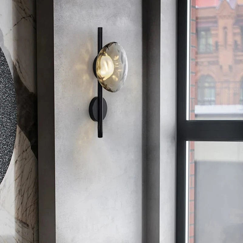 Applique murale Nordik Glass avec lampe métal | Marco Lucetti