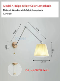 Applique murale nordique à culbuteurs mobiles en tissu pour Table à manger - Éclairage de lecture efficace | Marco Lucetti Ae applique jaune / Lumière chaude