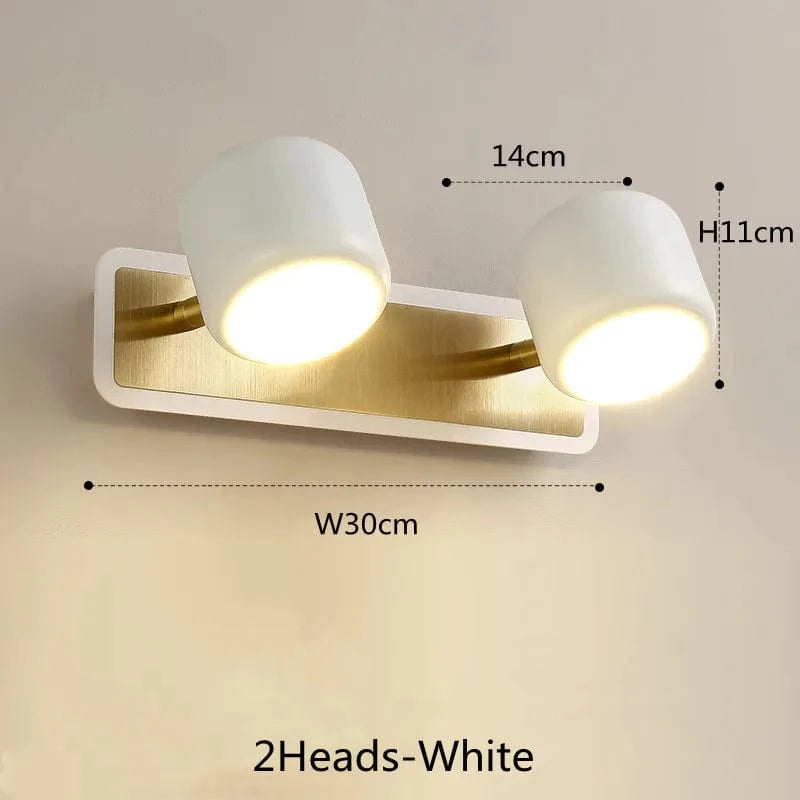 Applique murale nordique à LED | Marco Lucetti 2 têtes Blanc / CHINE / Blanc chaud (2700-3500K)