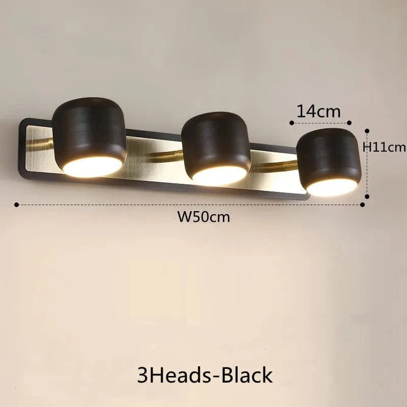 Applique murale nordique à LED | Marco Lucetti 3 têtes Noir / CHINE / Blanc chaud (2700-3500K)