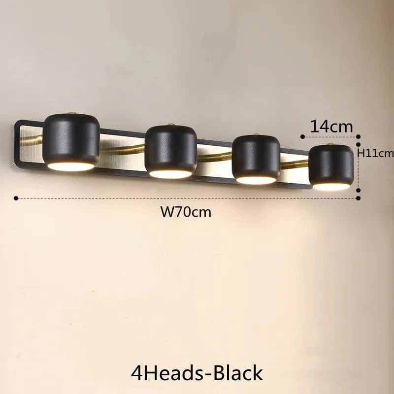 Applique murale nordique à LED | Marco Lucetti 4 têtes Noir / CHINE / Blanc chaud (2700-3500K)